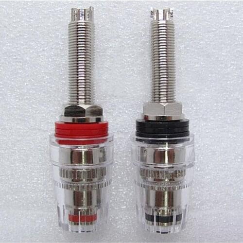 A pair Banana connector Nickel-plated copper Banana plug sockets Binding Post High quality