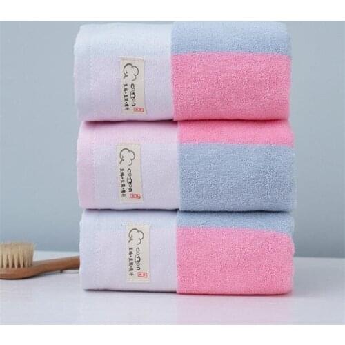 2Pcs New Design Combed Cotton Hand Towel Strong Absorption Home Travel Terry Face Hand Towel Household Bathing Towel 34x76cm