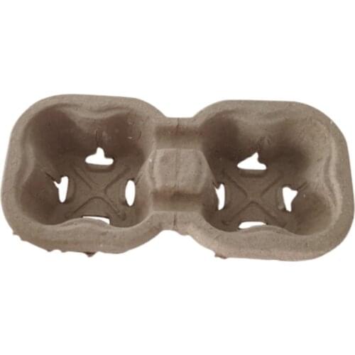 Portable Disposable Paper Pulp Cup Tray Eco-friendly Paper Coffee Holder Takeout Coffee Milk Tea Paper Tray 100pc/lot