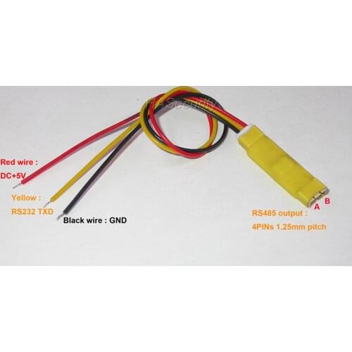 RS232 - RS485 converter for CCTV IP camera module to control PTZ devices (eg. Pan / Tilt rotation bracket )