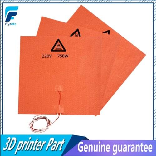 1PC Silicone Heater 330x330mm 220V 750W With Thermistor & Adhesive For Tronxy X5S 3D Printer HeatBed Upgrade