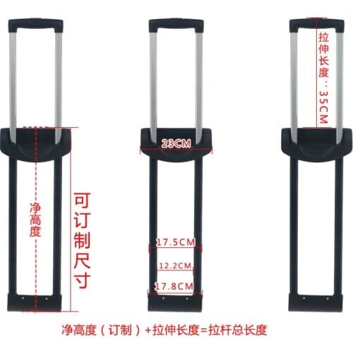 Telescopic Suitcase Luggage Bag Parts Trolley/Handles Suitcases Replacement Telescopic Rods Luggage Handle Repair Accessories