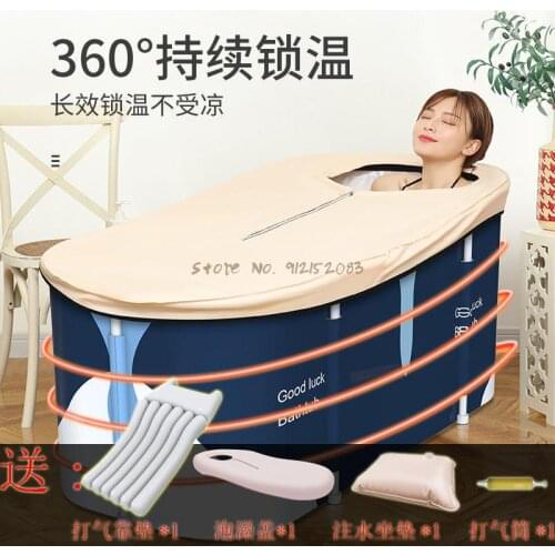 Bath Bucket Adult Folding Bath Bucket Household Bath Artifact Bathtub Bucket Children Bathtub Adult Bath Full Body Bathtub