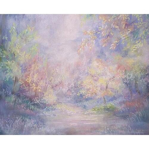 Hand drawing forest backdrop vinyl newborn birthday Photography accessories kids photo Studio Video Backgrounds Props NB-092