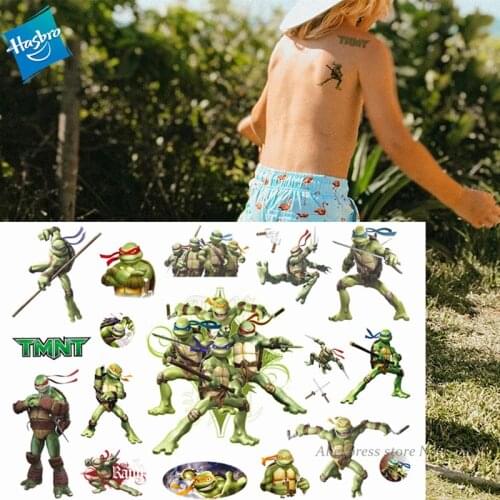 Hasbro Spiderman Marvel Avengers Children Cartoon Temporary Tattoo Sticker For Boys Cartoon Toys Waterproof Party Kids Gift