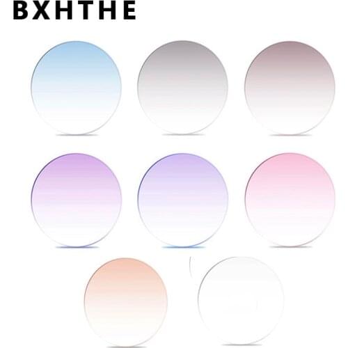 High Quality Tinted Dyeing Series 1.61 1.67 Prescription CR-39 Resin Optical Glasses Lenses Myopia Gradient Sunglasses Lens