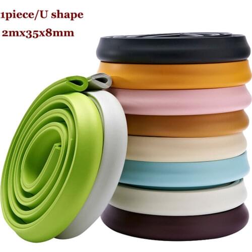 2M U Shape Baby Protection Child Table Desk Furniture Edge Safety Corner Guard Security Kids Protector Wide Cushion Crash Bar