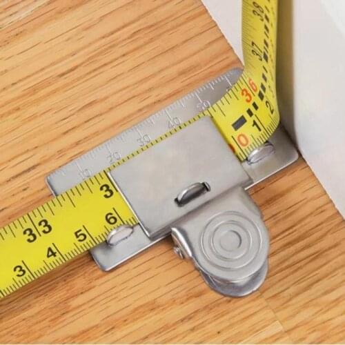 Tape Measures Positioning Clip Corner Edge Clamps Fixed Measurement Stainless Steel Accurate Read Internal Measurement Aid Tools