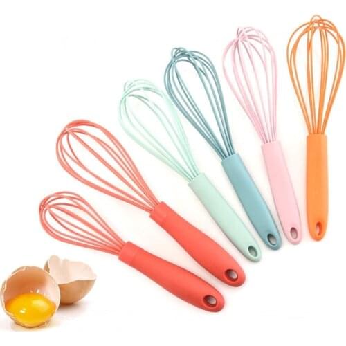10 Inch Silicone Manual Egg Beater Mixer Whisk Milk Cream Frother Flour Stirrer Rotary Egg Agitator Kitchen Baking Tools