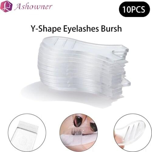 10pcs/Lot Y Shape Silicone Eyelashes Lift Lifting Curler Eye Lash Extension Graft Brush Tool Eye Lash Perming Pad