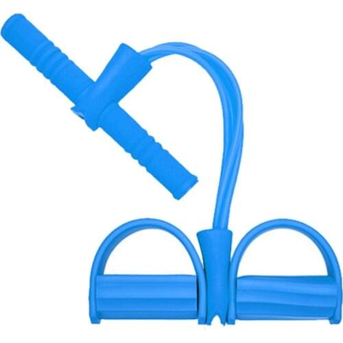 4 Latex Tube Foot Pedal Resistance Band Bodybuilding Gym Fitness Equipment Elastic Pull Rope