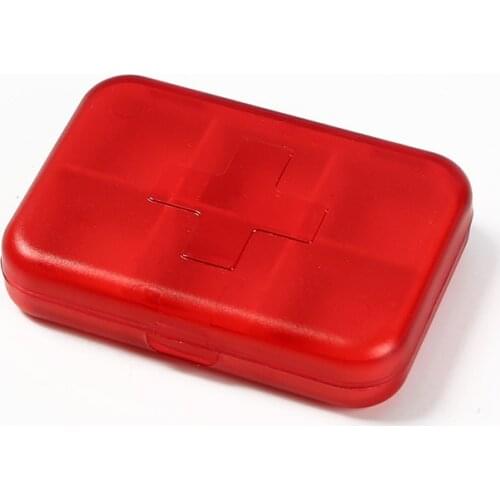 6 Grids Mini Medicine Storage Box Sealed Carry-on Medicine Tablet Dispenser Organizer Portable Pill Case First Aid Supplies