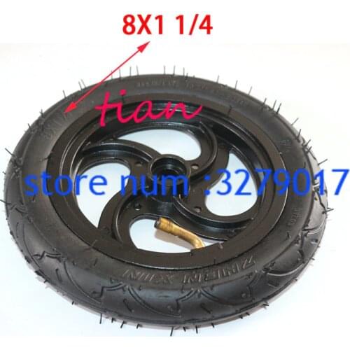 Free shipping 8x1 1/4 Pneumatic Wheel Inner Tube 8" Air Wheel Outer Tire 8x1.25Inflatable tyre