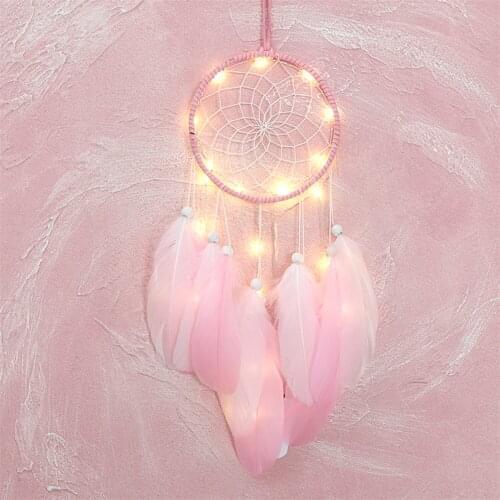 Decorative Pendants Modern Style Feathers Dreamcatcher Hanging Ornament for Bedroom Living Room