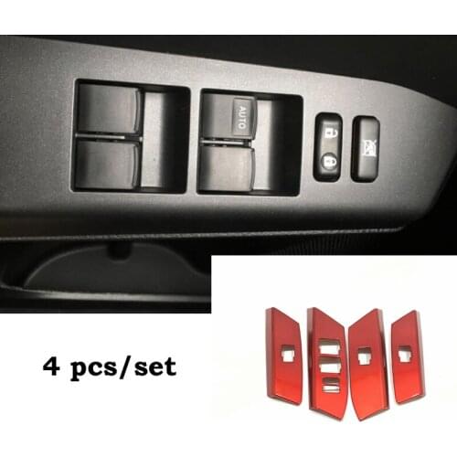 For Toyota RAV4 2016 2017 ABS Plastic LHD Door Window glass Lift Control Switch Panel Cover Trim accessories car styling 4pcs
