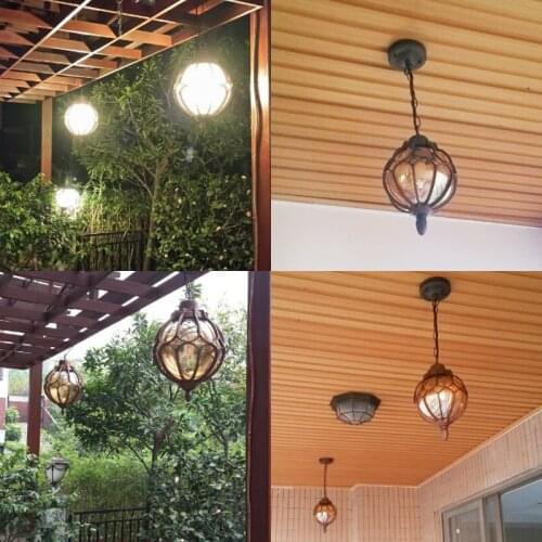 LED Waterproof Outdoor and indoor Luxury Decorate Courtyard Garden Balcony Europe Pendant Light Droplight Hall Store Balcony