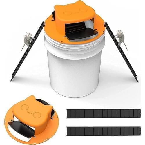 Slide Bucket Lid Rat Trap Auto Reset Mouse Catch Big Capacity Compatible Ramp Mousetrap Indoor Outdoor Non-toxic Healthy Catcher