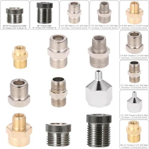 9pcs Professional Universal Airbrush Adaptor Kit Fitting Connector Set for Compressor Airbrush Hose Air Brush Accessories Tool