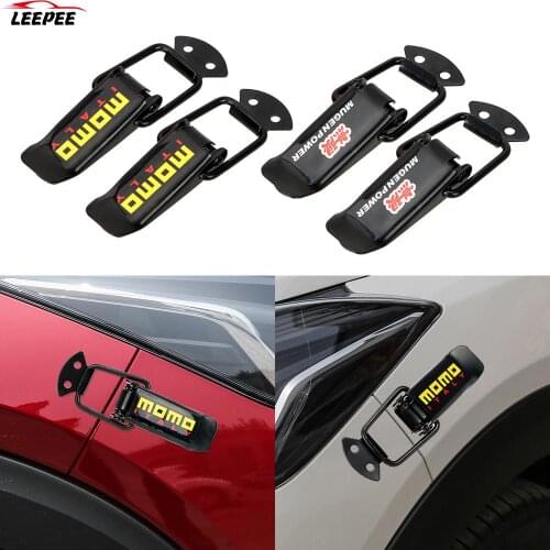 Auto Accessories 2 Pieces Lock Clip Kit for Racing Car Truck Hood Clip Hasp Quick Release Fasteners Car Bumper Security Hook