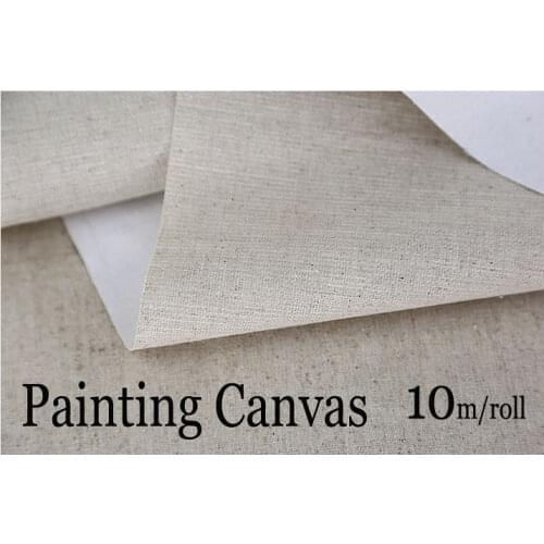 10m Linen Blend Primed Blank Canvas For artist Painting Layer Oil Painting Canvas free shipping