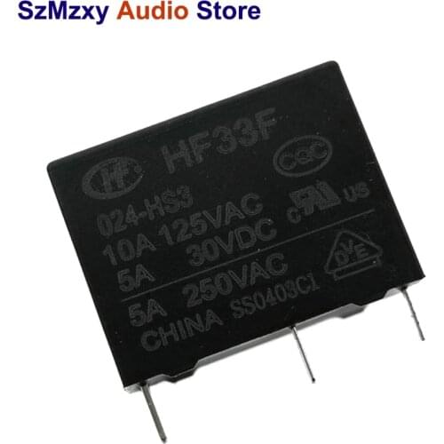 20PCS/Lot Relay HF33F JZC-33F DIP4 5V 12V 24V HF33F-005-HS3 HF33F-012-HS3 HF33F-024-HS3