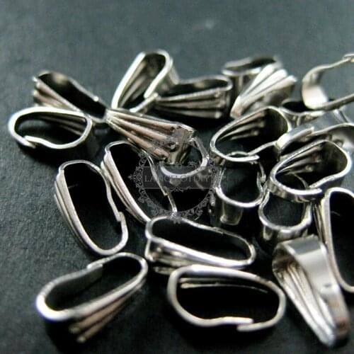 4x9mm stainless steel pendant charm bail DIY supplies jewelry necklace findings 1535001