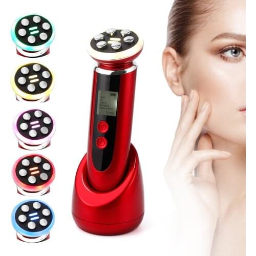 5 In 1 RF EMS Beauty Device LED Skin Tightening Mesotherapy Facial Cleaning Machine LED Photon Galvanic Beauty Skin Care Tools