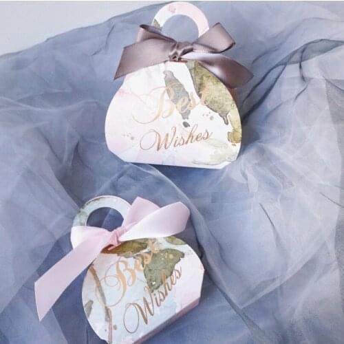 50pcs lot Elegant Anniversary Engagement party supplies custom wedding favor candy boxes personalized gift box for guests