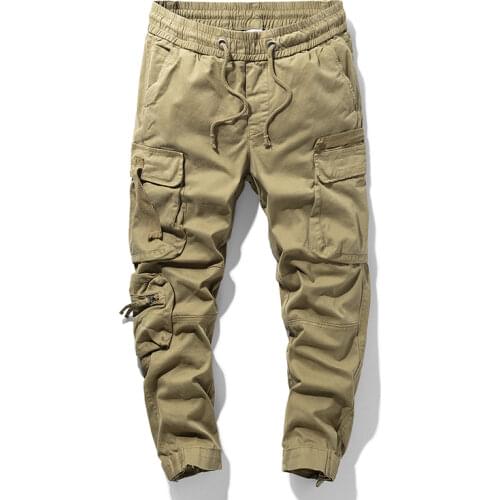 Mens Spring and Autumn Trousers Overalls Casual Pocket Pants Plus Size 29 38 Fashion Regular Overalls Men