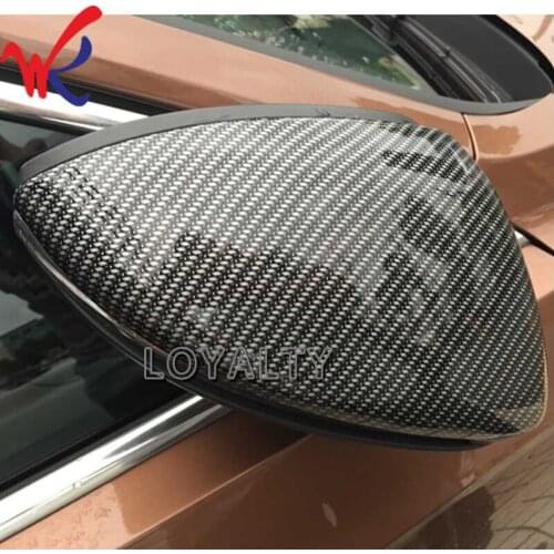 Loyalty for Volkswagen VW Golf7 2014 2015 2016 Lamando Touran ABS Carbon Fiber Rearview Mirror Cover Trim Car Accessories