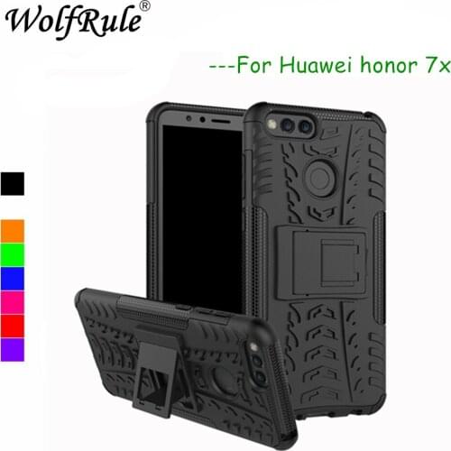 WolfRule Huawei Honor 7X Case Honor 7X Cover Dual Layer Armor Back Case For Huawei Honor 7X Case Silicone TPU Funda For Honor 7x