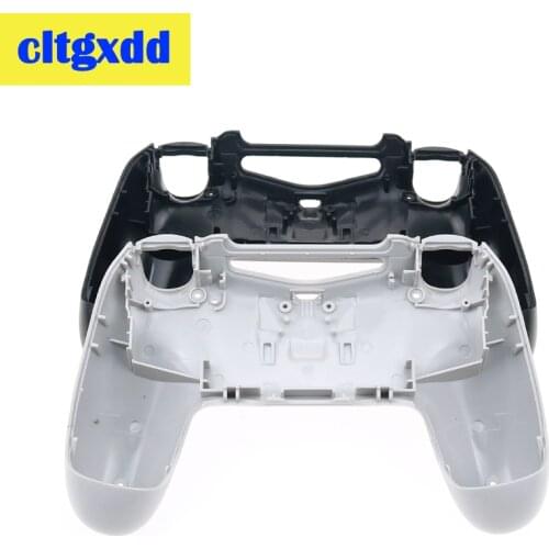 Cltgxdd Grey white & Black Matte Housing Shell for Sony PS4 Playstation 4 Wireless Controller Replacement back shell back case