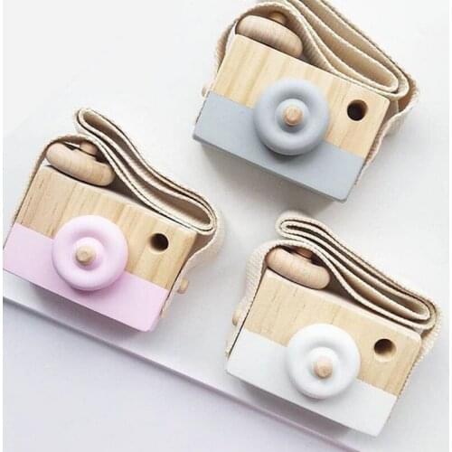 Wooden Camera Toys Model For Baby Kids Room Take Photo Furnishing Articles INS Child Christmas Birthday Gifts Nordic European
