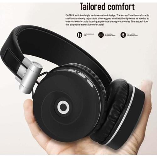 Gaming Bluetooth Headset Wireless Headphones True Bluetooth 5.0 Earbuds Stereo Foldable with MIC Support TF / FM
