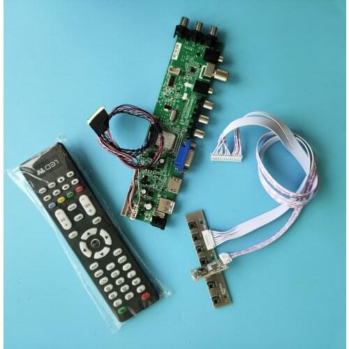 Kit For LTN156AT15-C01 Signal digital screen HDMI AV LED USB VGA TV 1366X768 controller board Panel DVB-T2 15.6" remote DVB-T