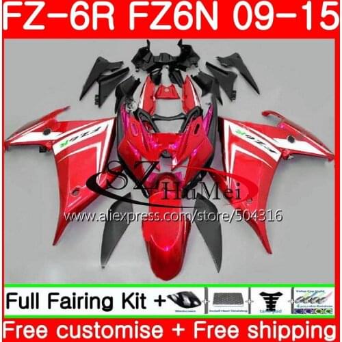 Body For YAMAHA Glossy red TOP FZ6N FZ6 FZ6R 09 10 11 12 13 14 15 75SH11 FZ-6R FZ 6R 2009 2010 2011 2012 2013 2014 2015 Fairings
