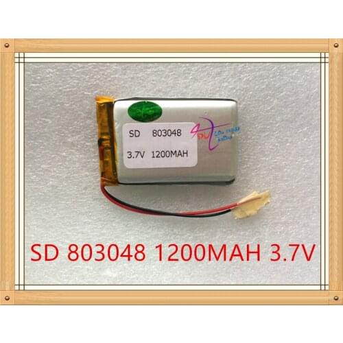 L energy 3.7V lithium polymer battery 803048 1200MAH GPS navigator game sound card