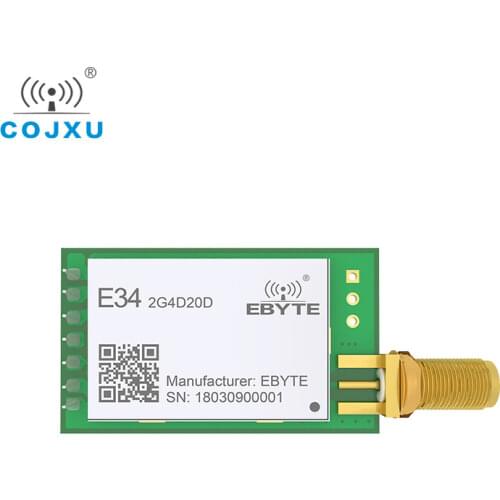 NRF24L01P 2.4GHz rf Module Wireless 20dBm Small Size Long Range 2km UART Long Range rf Transceiver Module E34-2G4D20D