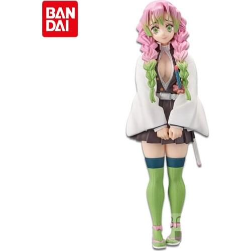 Bandai Genuine Hand-made Toys Spirits DXF Anime Demon Slayer Kanroji Mitsuri PVC Action Figure Collections Model Toys