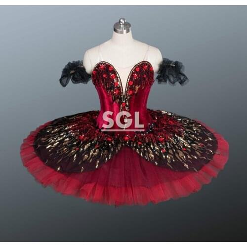 Adult Professional Tutus for Girls Red Ballet Tutu Skirts For Performance And Competition Ballerina Dance Wear AT1164