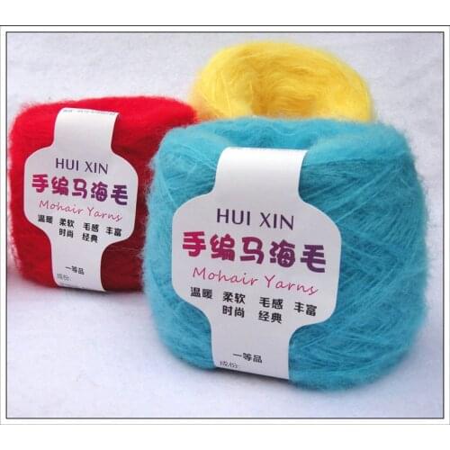 Retail 100g/ball Worsted Soft Thin Mohair Yarn Plush Wool Cashmere Yarn Hand Knitting Crochet Thread DIY Shawl Scarf Yarn JN001
