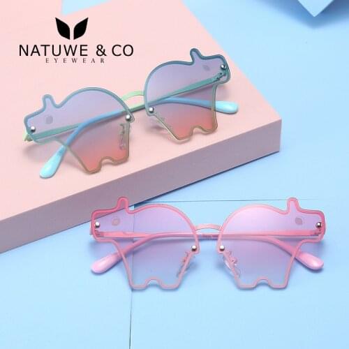 Kids Cute Animal Metal Polarized Hippopotamus Ready stock Wholesale Pig Sunglasses