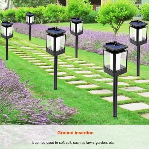 LED Solar Light FWaterproof Outdoor Garden Lawn Stakes Lamps Yard Art for Home Courtyard Garden Decorative Lighting Lamp