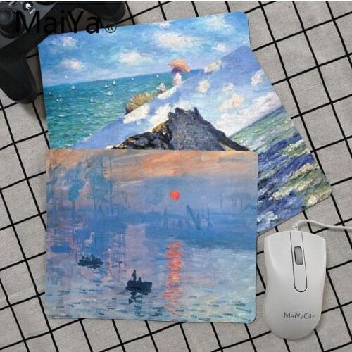 Maiya Top Quality Claude Monet Art DIY Design Pattern Game mousepad Top Selling Wholesale Gaming Pad mouse