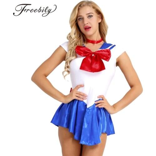 High Quality Japan Sailor Moon Cosplay Costume Moon Dress For Adult Fancy Halloween Fancy Sexy Carnival Costume Dress