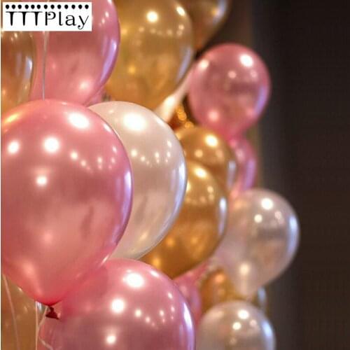 Pearl Balloons 100pcs 10Inch Thick 1.5g Happy Birthday Party Latex Balloon Inflatable Wedding Decoration Air Ball Party Supplies
