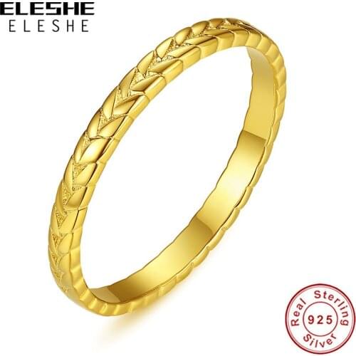 Genuine 925 Sterling Silver Finger Ring For Women Fashion Knot Infinity Promise Ring Gold Color Wedding Engagement Jewelry