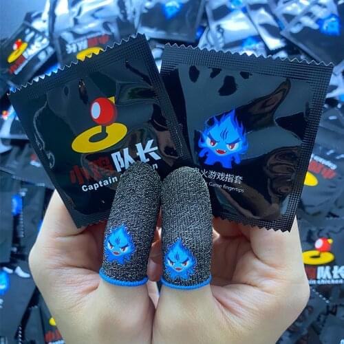 1/5 Pair Gaming Finger Sleeve Sweatproof Fingertips Cover For PUBG Mobile Games Touch Screen Luminous Pro Gaming Accessories