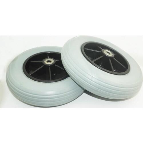 1pair 8" x 2" (200x50mm) Front Wheelchair Castors Wheel Tyre Inc Swivel Hub