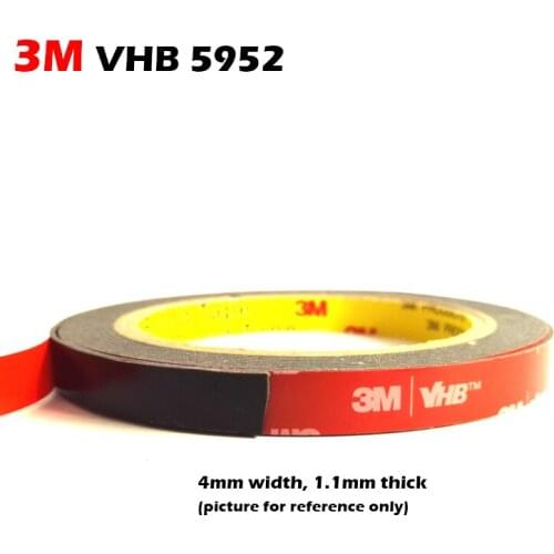 1 roll 3M VHB #5952 Double-sided Acrylic Foam Adhesive Tape Automotive 3 Meters Long 4mm width